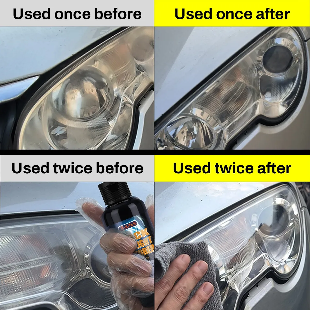 משחת פוליש לפנסי רכב – חידוש והסרת כתמים ושריטות 100 מ"ל – תמונה 3