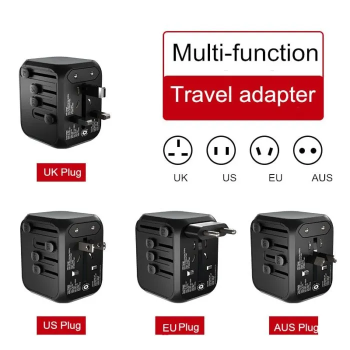 ⁦מטען נסיעות אוניברסלי עם USB, Type-C וחיבור לכל העולם⁩ – תמונה ⁦6⁩