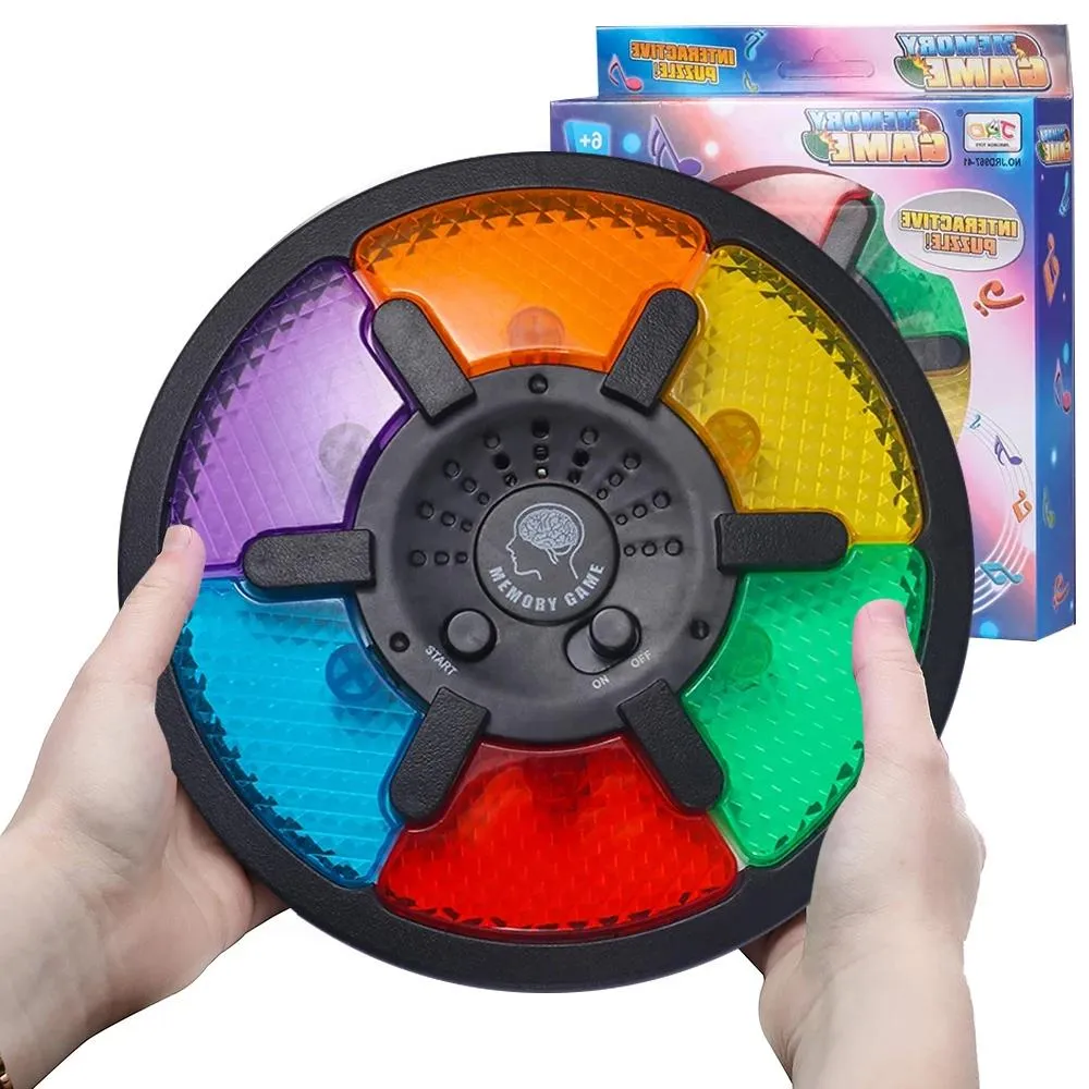 משחק זיכרון אלקטרוני נייד עם אור, קול ו-15 רמות קושי