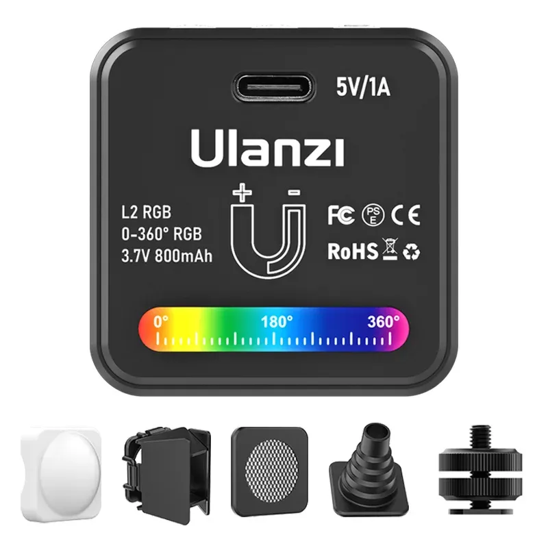 ⁦קובית תאורה RGB מגנטית עם סוללה לצילום מקצועי⁩ – תמונה ⁦2⁩