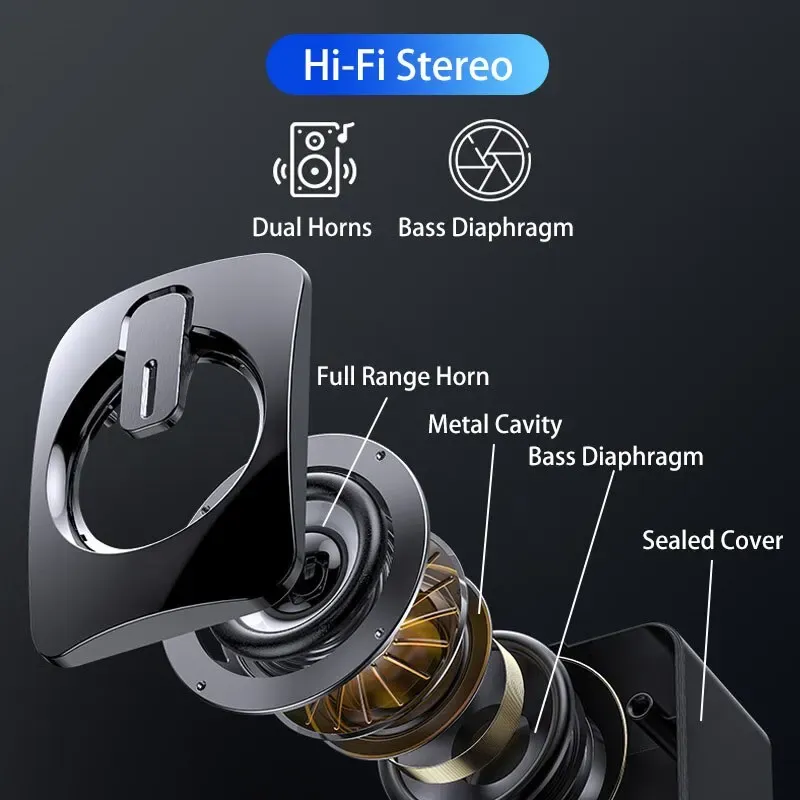 ⁦רמקולים למחשב HiFi סטריאו עם USB, LED ומיקרופון מובנה⁩ – תמונה ⁦4⁩