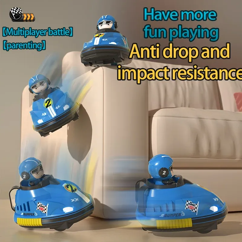 ⁦מכוניות מתנגשות שלט רחוק אדום וכחול עם דמויות נופלות⁩ – תמונה ⁦5⁩