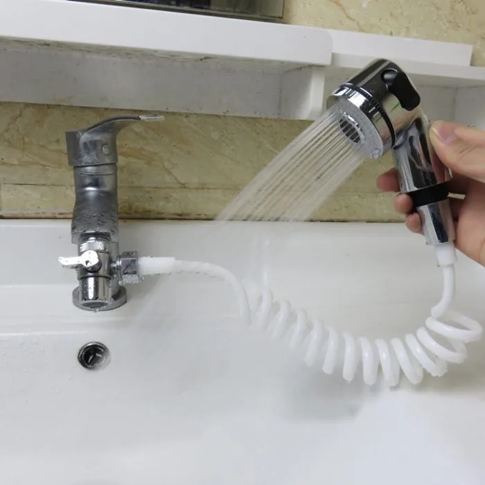 ⁦ראש מקלחת לברז כיור עם מווסת זרם וסלקטור שימוש⁩ – תמונה ⁦4⁩