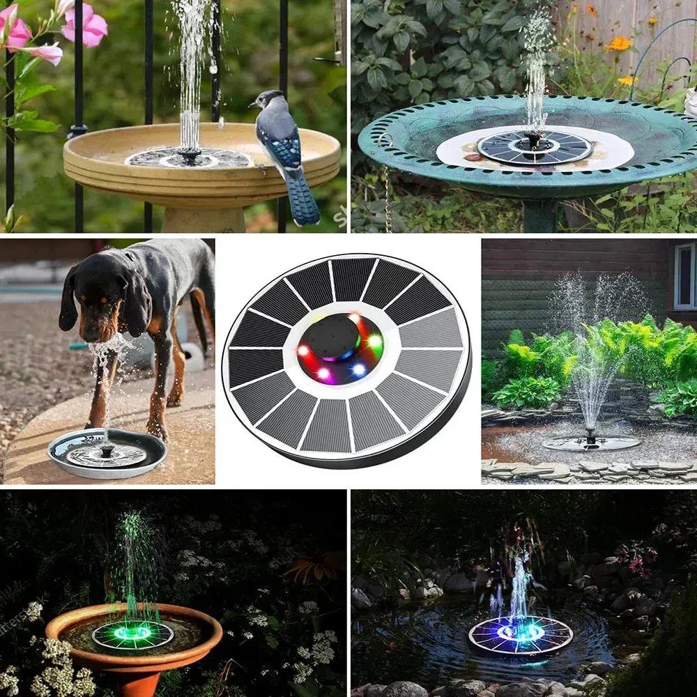 מזרקת מים סולארית לגינה עם תאורת LED – חסכונית ועיצובית – תמונה 6