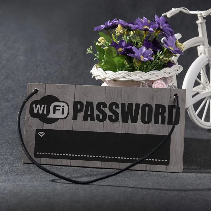 ⁦שלט wifi דקורטיבי מעץ למחיקה וכתיבת סיסמה⁩ – תמונה ⁦6⁩