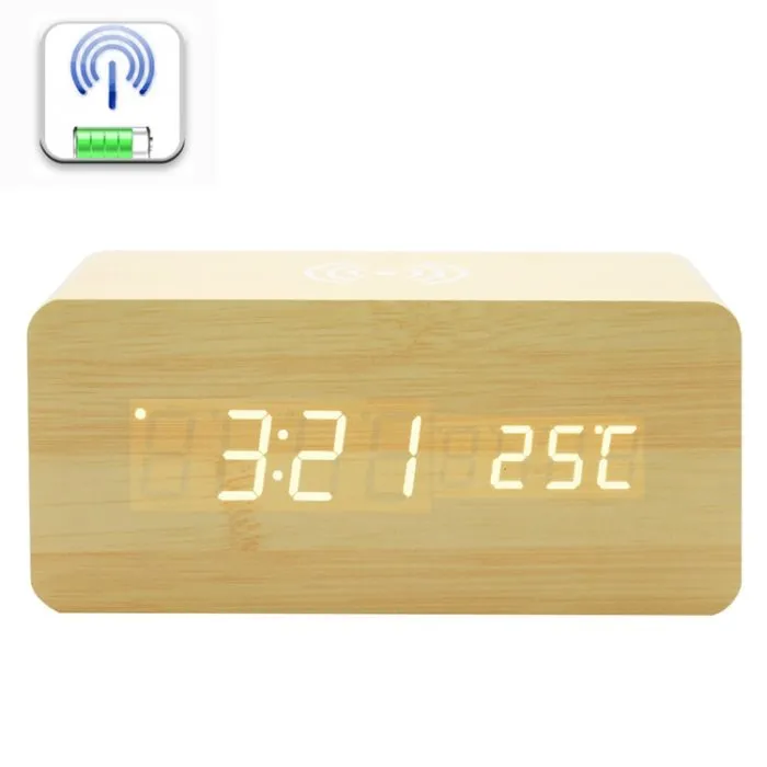 שעון דיגיטלי לחדר עם אזעקה וחיבור USB קומפקטי – תמונה 4