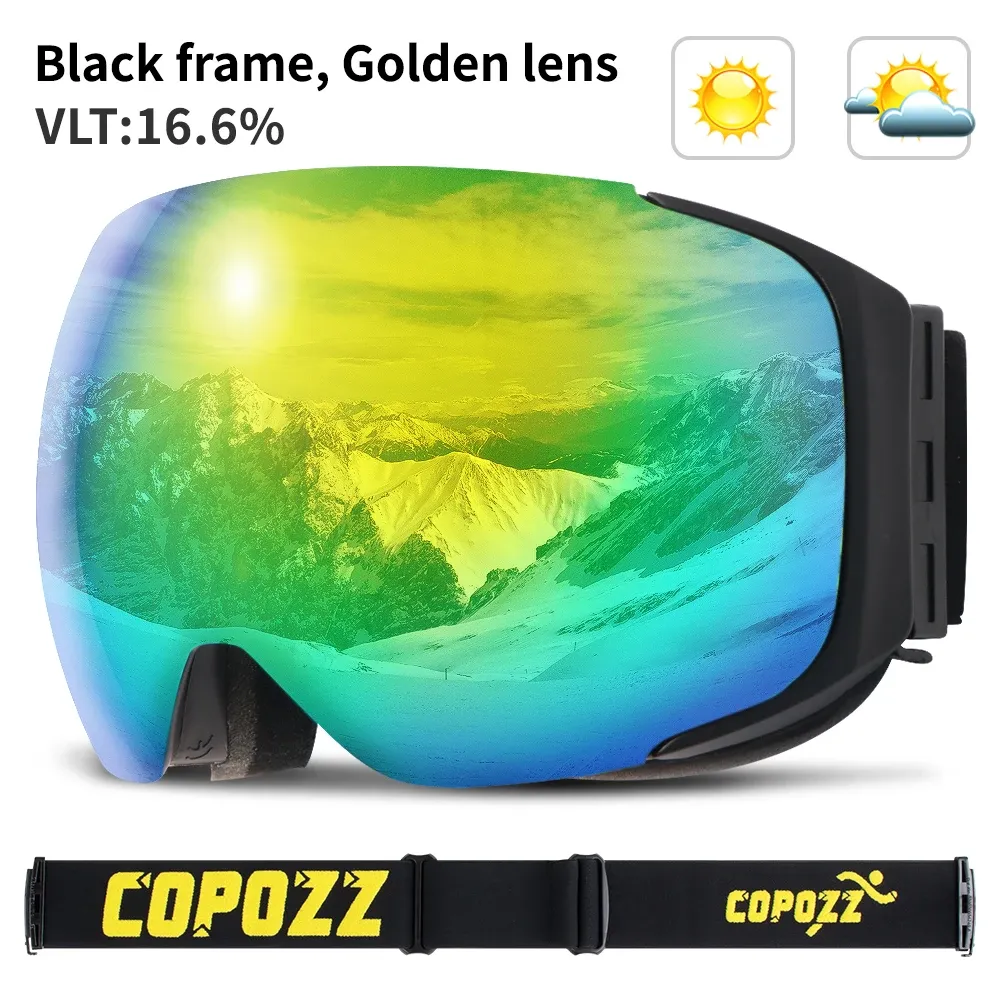 ⁦משקפי סקי UV400 אנטי-פוג לגברים ונשים – סקי וסנובורד⁩ – תמונה ⁦4⁩
