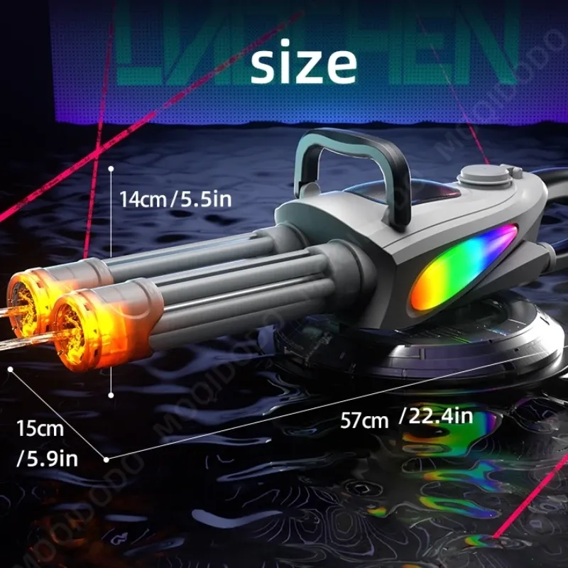 ⁦רובה מים מאשין גן עם קנים מסתובבים ונורות LED⁩ – תמונה ⁦7⁩
