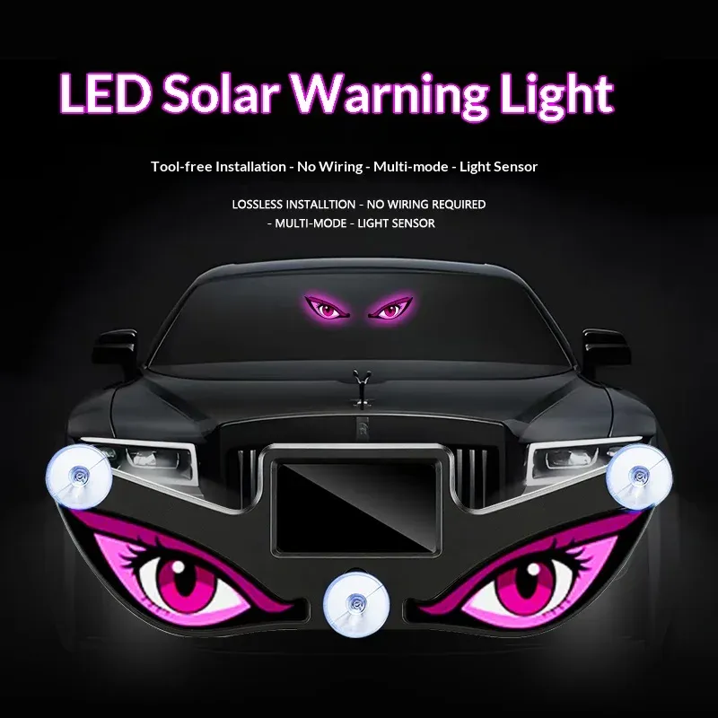 ⁦תאורת LED סולארית לרכב בעיצוב עיניים של שד⁩ – תמונה ⁦5⁩