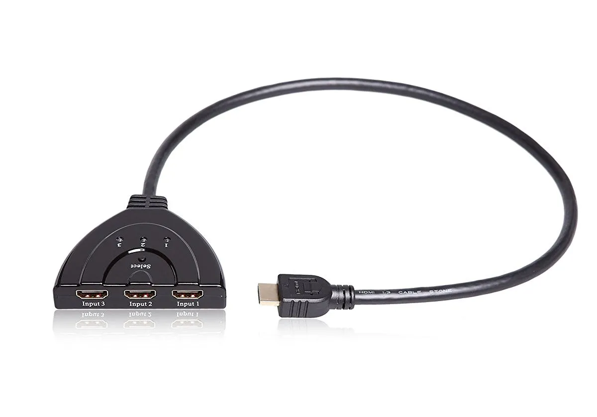 ⁦מפצל HDMI 3 כניסות לטלוויזיה - חבר Xbox, PlayStation ו-Blu-Ray⁩ – תמונה ⁦2⁩