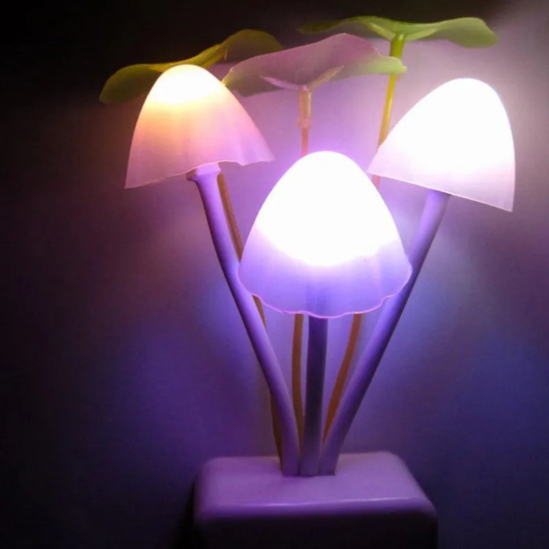 מנורת לילה פטריות יער לילדים עם חיישן אור LED – תמונה 4