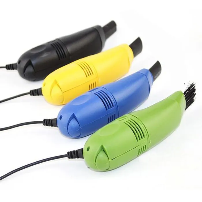 מיני שואב אבק USB למקלדת לפטופ עם 2 ראשי מברשות – תמונה 2