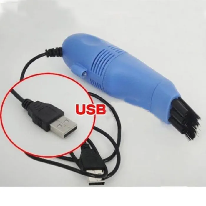 מיני שואב אבק USB למקלדת לפטופ עם 2 ראשי מברשות – תמונה 3