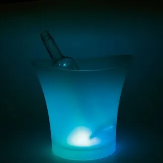 דלי קרח עם תאורת LED צבעונית RGB למסיבות ובר