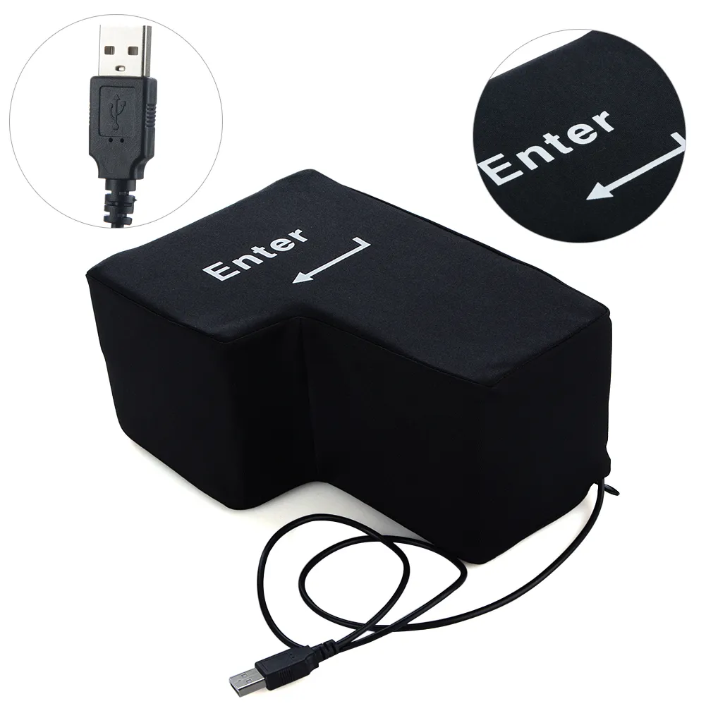 ⁦כרית כפתור Enter ענק עם חיבור USB למחשב ולפטופ⁩ – תמונה ⁦2⁩