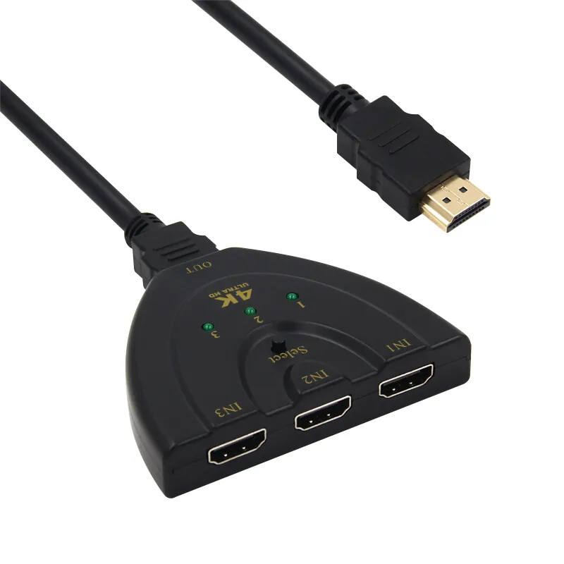 ⁦מפצל HDMI 4K עם 3 כניסות לחיבור מכשירים לטלוויזיה⁩ – תמונה ⁦3⁩