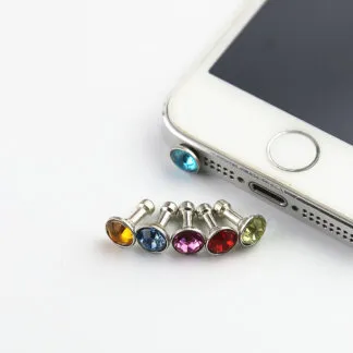 מגני אבק לסמארטפון בעיצוב יהלום לחיבור AUX 3.5mm