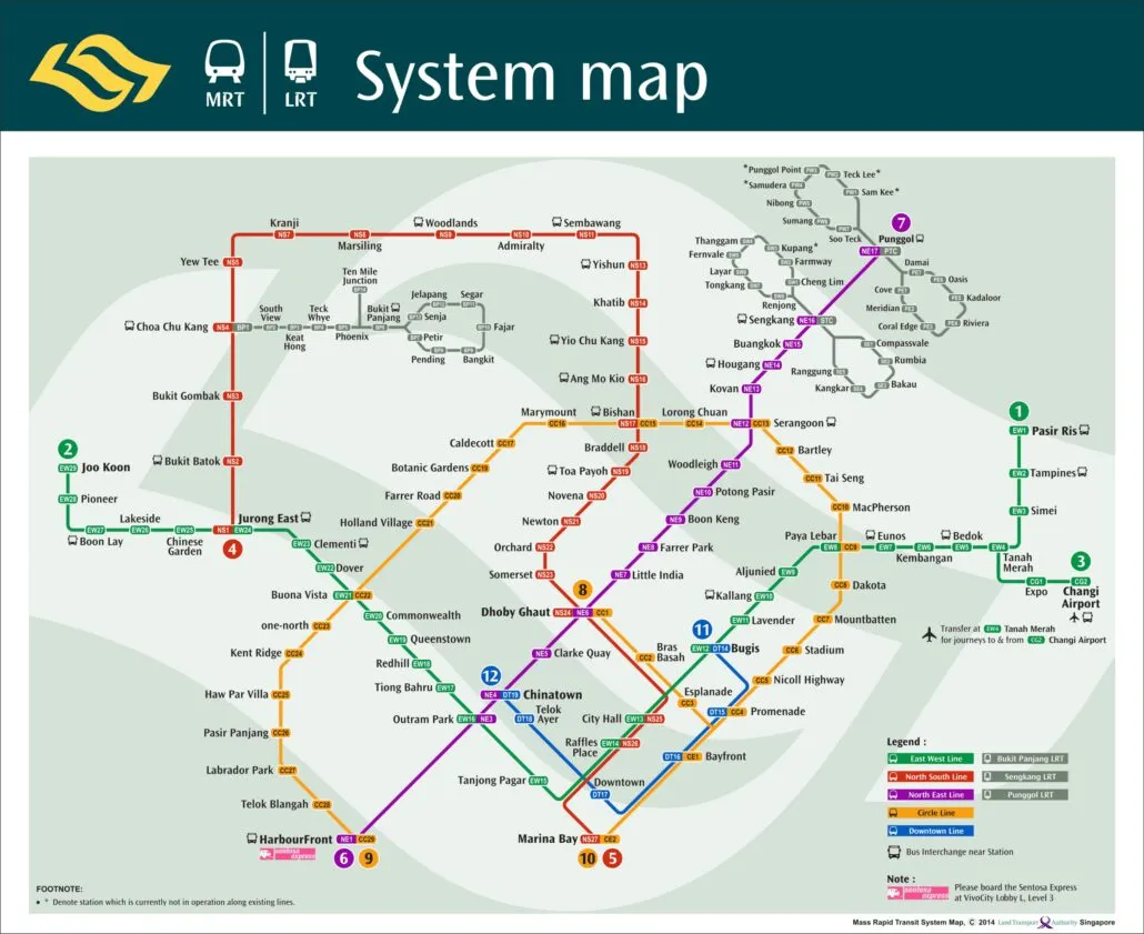 MRT Map (2014) 1 MRT Map (2014)