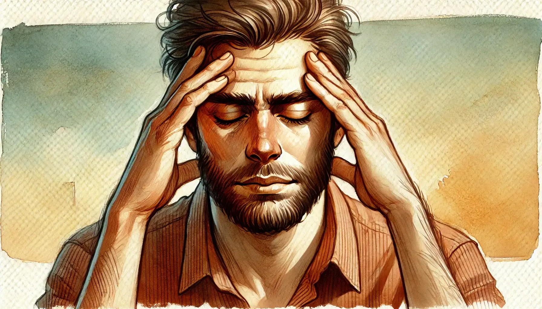 Stress vermeiden – wie du die Möglichkeiten des 21. Jahrhunderts richtig nutzt 1 Gestresster Mann sitzt am Schreibtisch mit grossen Aktenstapel
