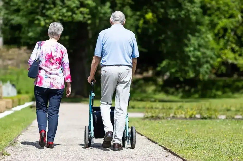 Medication Management in Grand Prairie, TX | Same-Week Consults 4 Senior adult walking outdoors after medication management helped reduce neuropathy discomfort in Grand Prairie