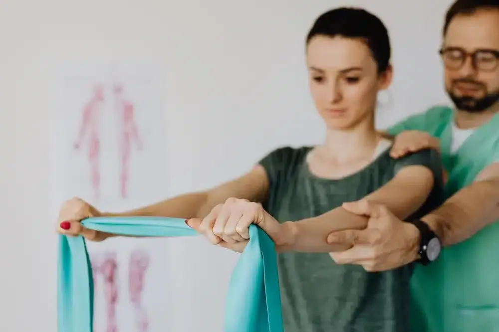 Minimally Invasive Spine Surgery in Plano, TX | Same-Week Consults 4 Patient doing post-surgery walking exercises during spinal stenosis recovery program