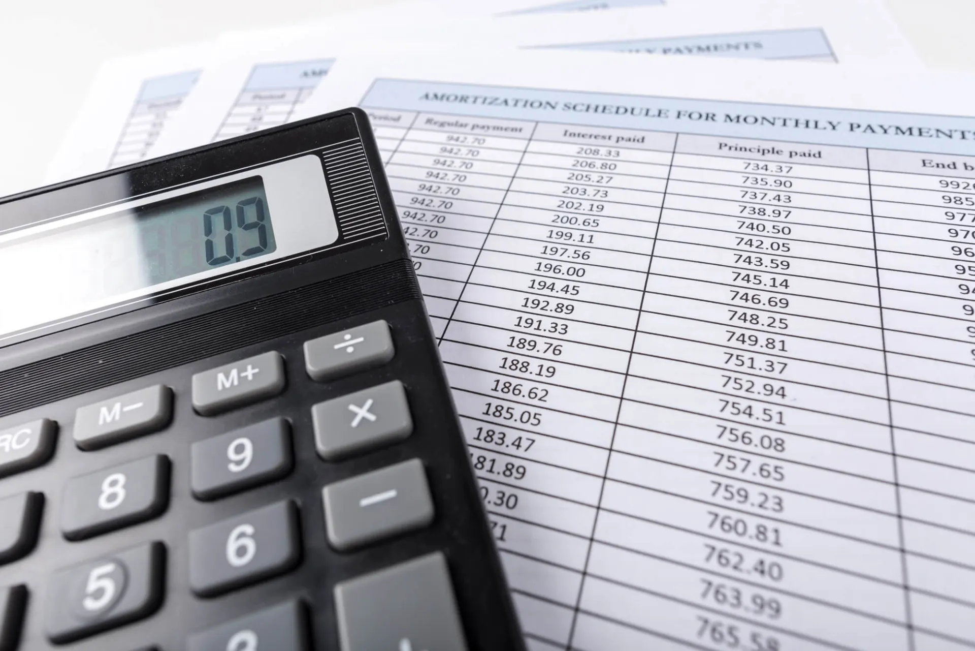 Amortization schedule payment