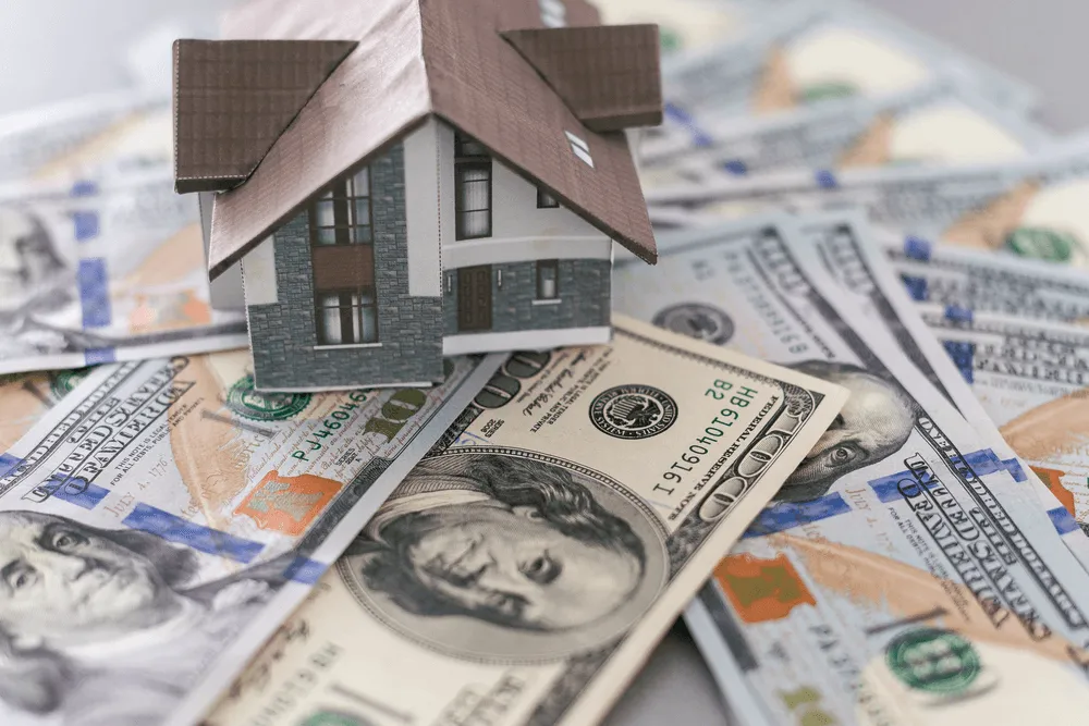 Small Model House with money