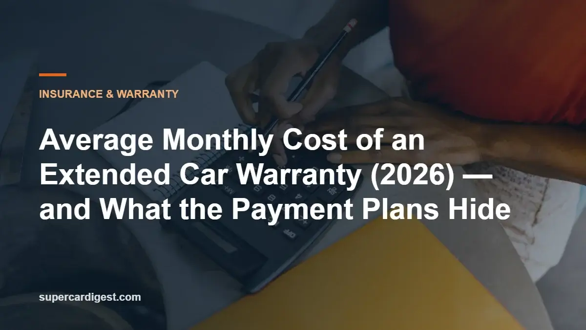 Average Monthly Cost of an Extended Car Warranty (2026) — and What the Payment Plans Hide