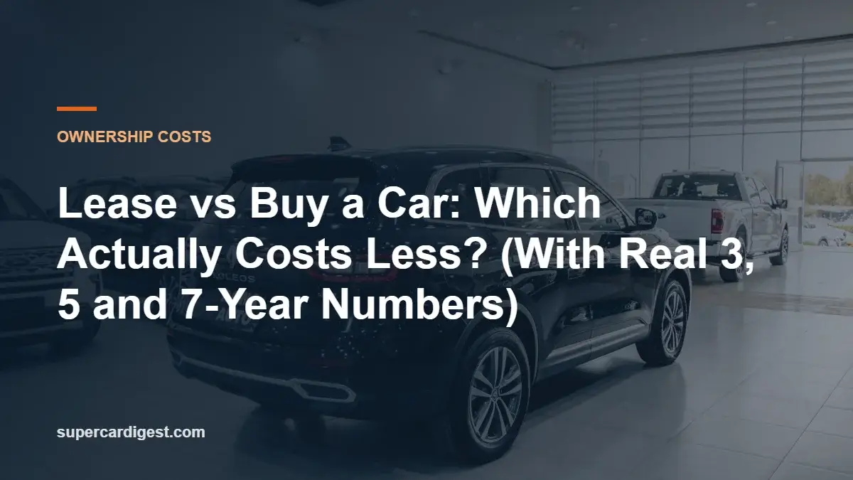 Lease vs Buy a Car: Which Actually Costs Less? (With Real 3, 5 and 7-Year Numbers)