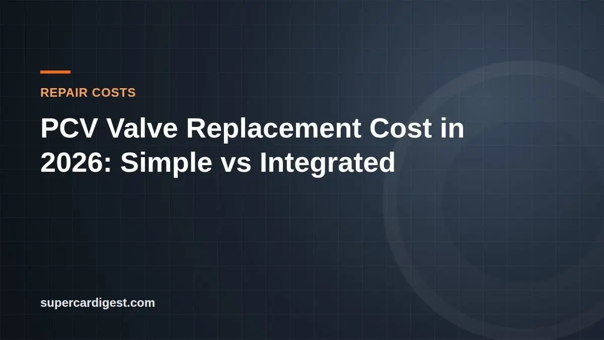 PCV Valve Replacement Cost in 2026: Simple vs Integrated
