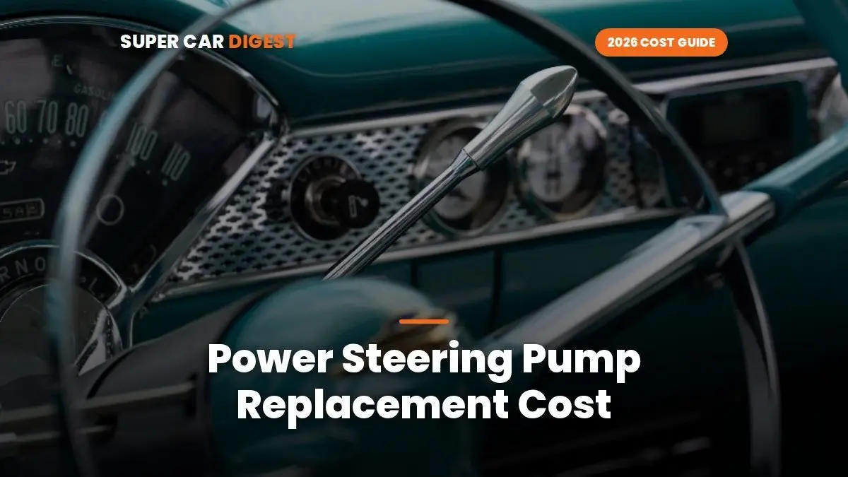 Power Steering Pump Replacement Cost in 2026: Full Guide