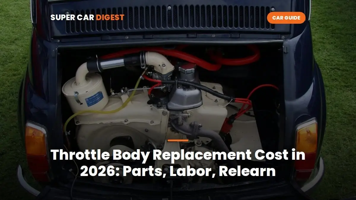 Throttle Body Replacement Cost in 2026: Parts, Labor, Relearn