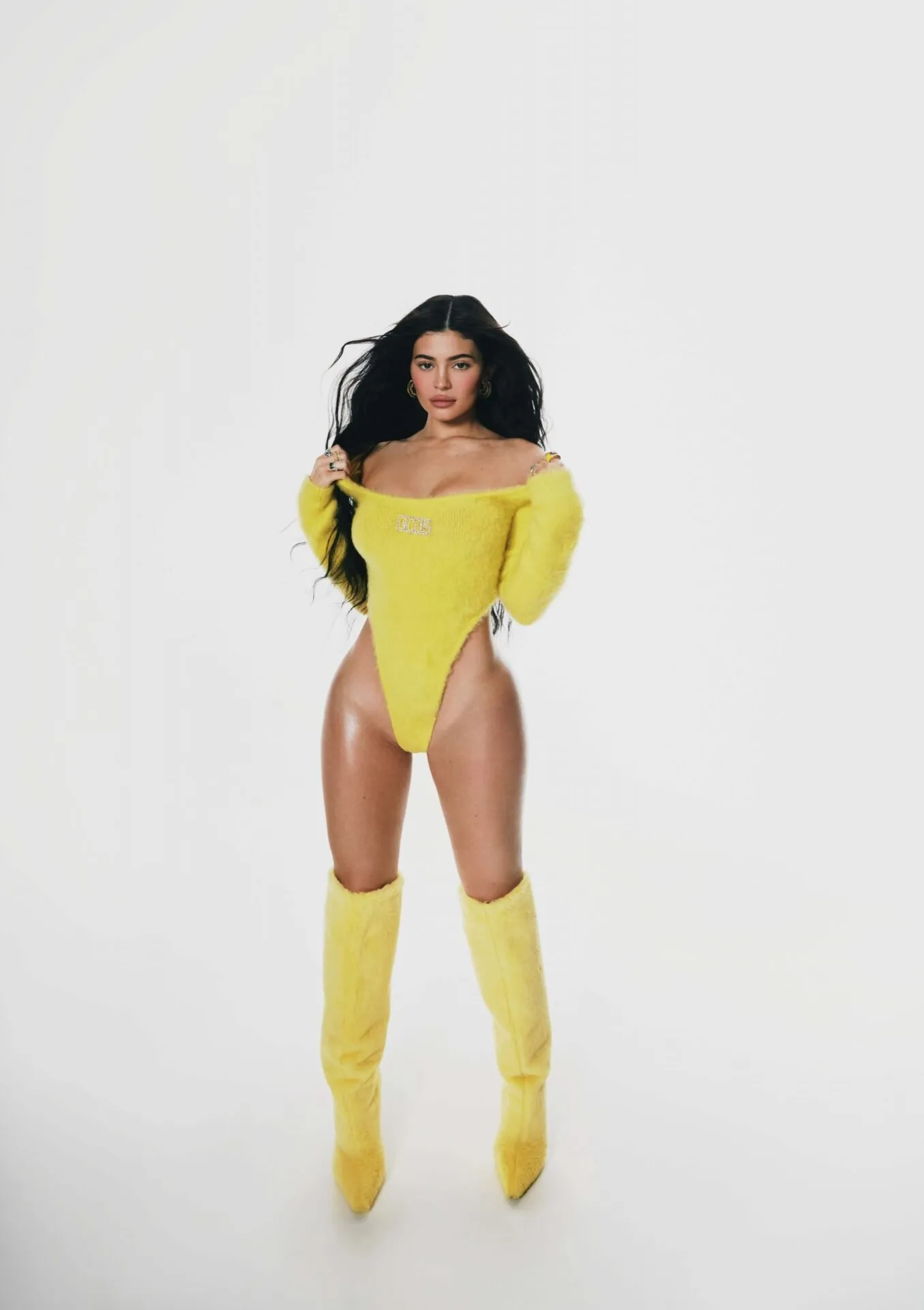 Kylie Jenner posing naturally for a professional photoshoot