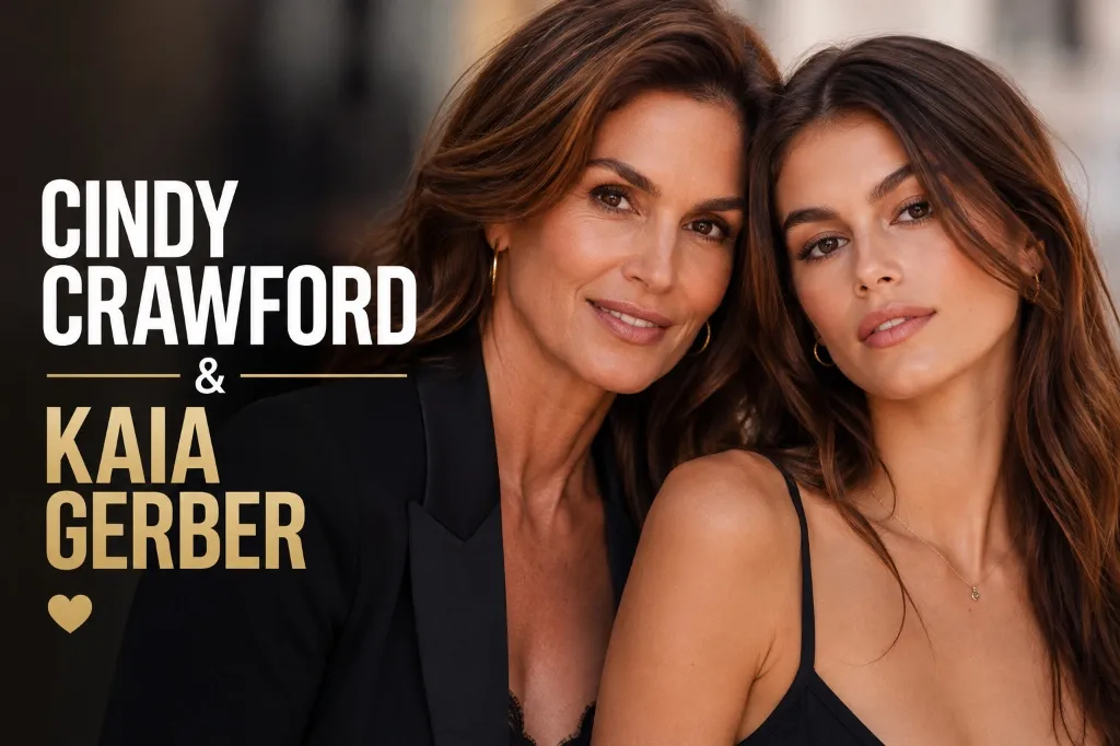 Cindy Crawford and Kaia Gerber Look Alike Mother-Daughter Duo Were Twins 16 Cindy Crawford and Kaia Gerber look alike in matching outfits