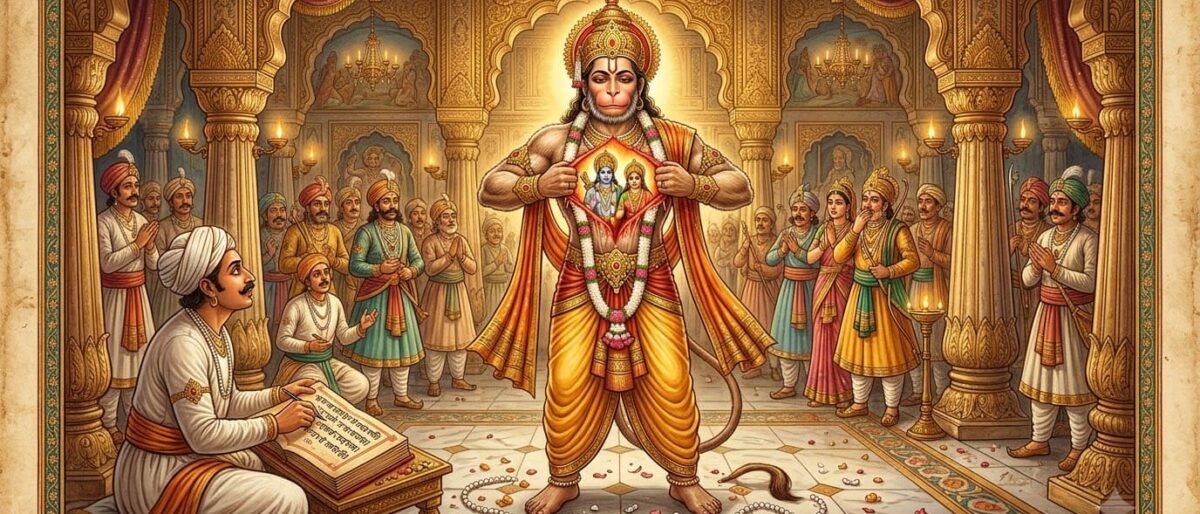 हनुमान जी ने सीना चीरकर राम दिखाए — दरबार की वो कहानी जो लिखी नहीं जा सकी