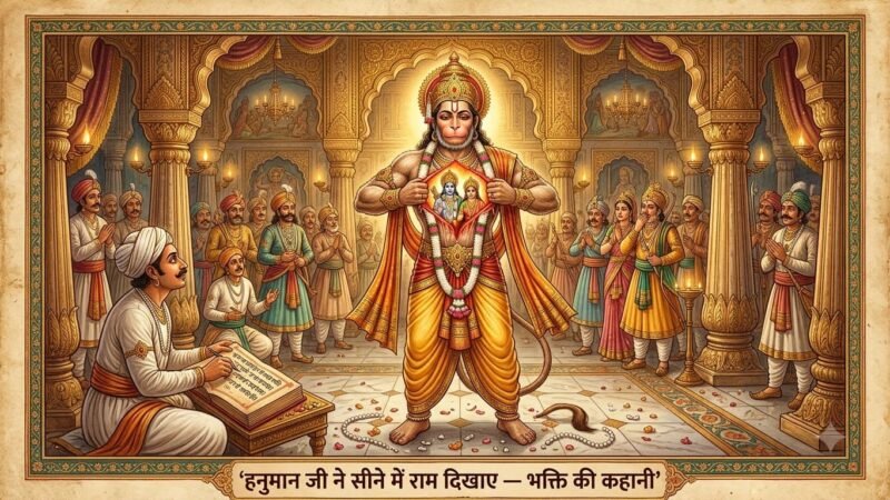 हनुमान जी ने सीना चीरकर राम दिखाए — दरबार की वो कहानी जो लिखी नहीं जा सकी