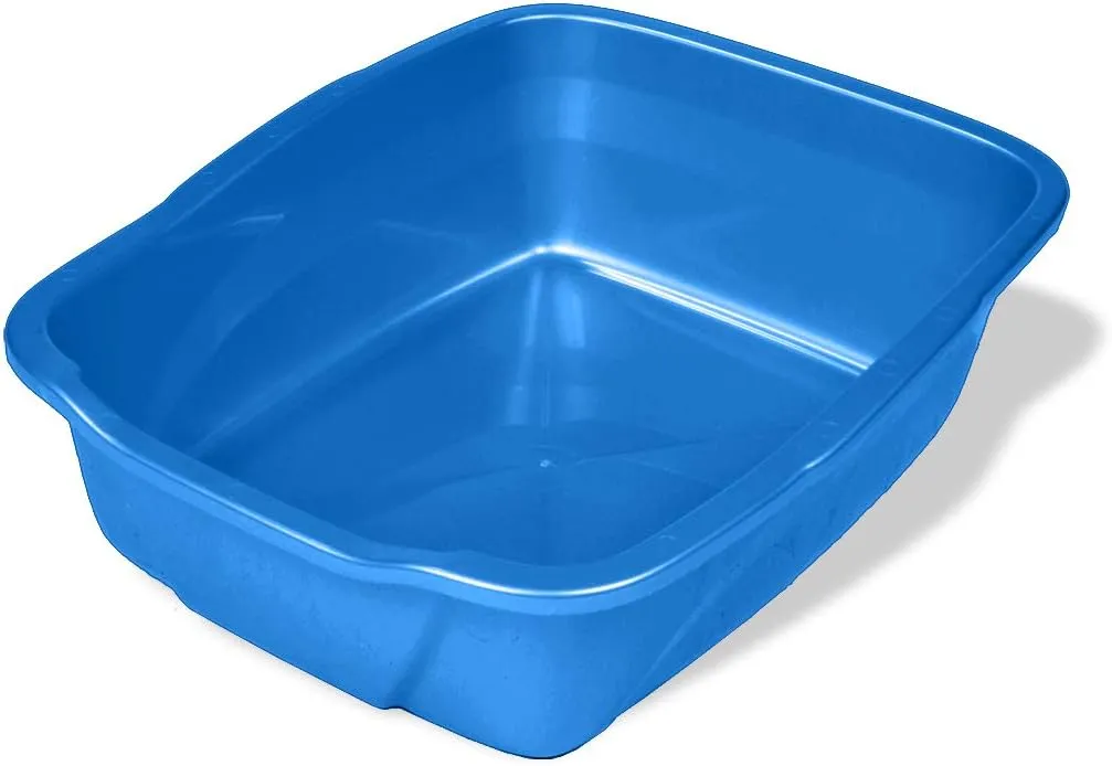 Van Ness Pets Extra Small Open Cat Litter Box, Kitten/Rabbit Size, Blue
