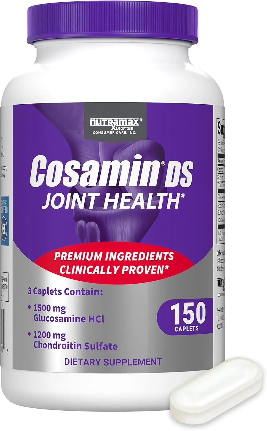 Cosamin DS, #1 Researched Glucosamine & Chondroitin Joint Health Supplement, 150 'Easy-To-Swallow' Caplets