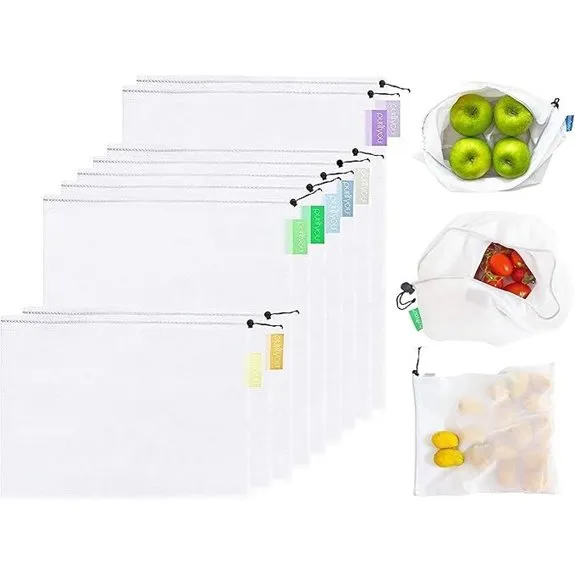 Purifyou Reusable Produce Bags Set (9 Extra/Large)