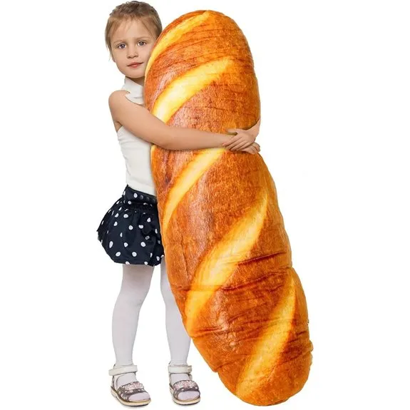 Giant 48 Bread Plush Pillow 3D Bagette Toy