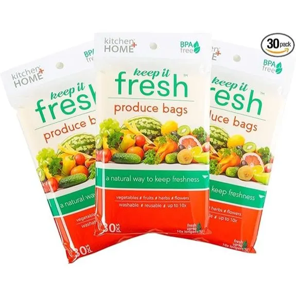 Keep it Fresh Produce Bags: Reusable BPA Free (30)