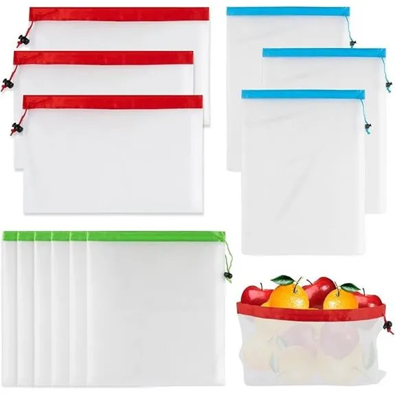MAQIHAN 12PCS Reusable Mesh Produce Bags Set