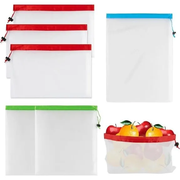 MAQIHAN Reusable Mesh Produce Bags 6-Pack