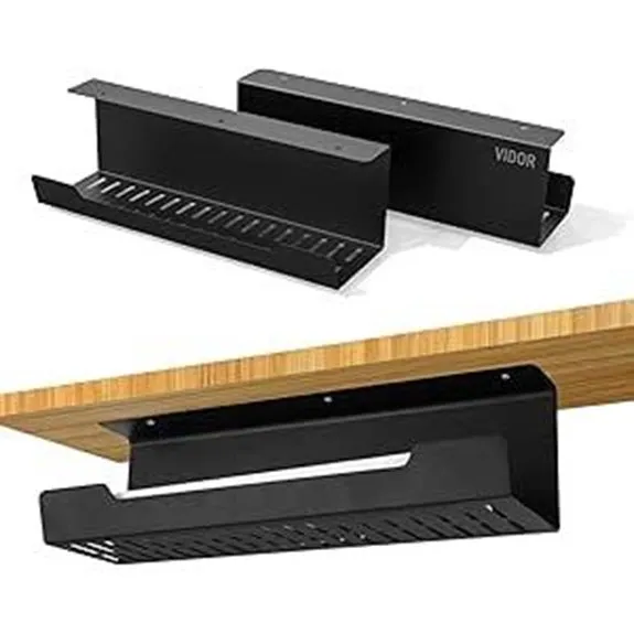 VIDOR 2-Pack Under-Desk Cable Management Tray