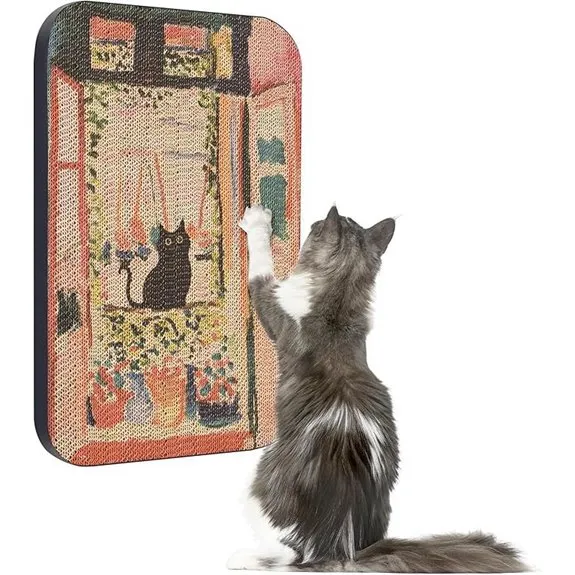 Art Cat Scratcher Wall-Mount Scratch Pad (16.7x11x1”)