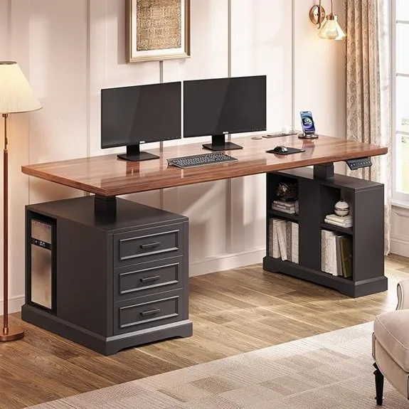 SEDETA 63 Electric Standing Desk with Storage