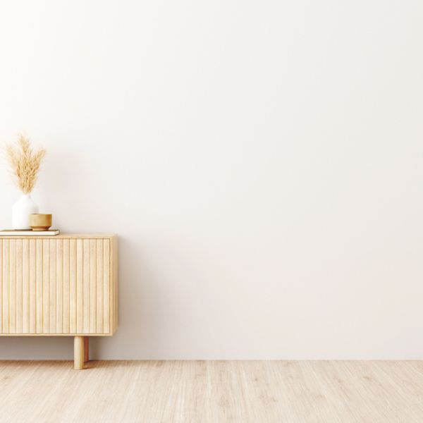 living room interior wall mockup minimalist
