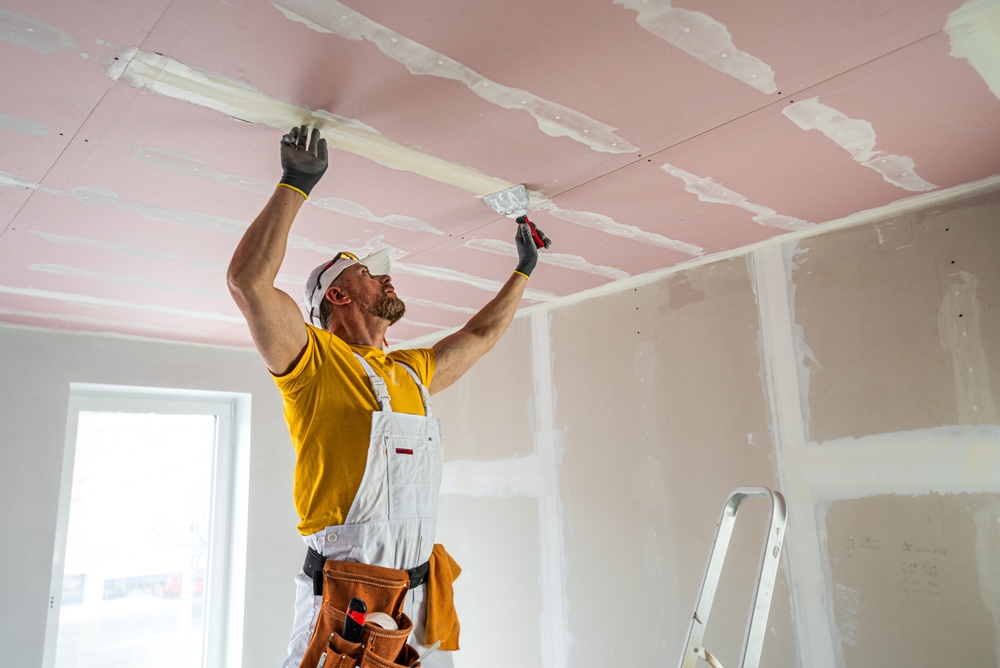 Plaster board ceiling repair
