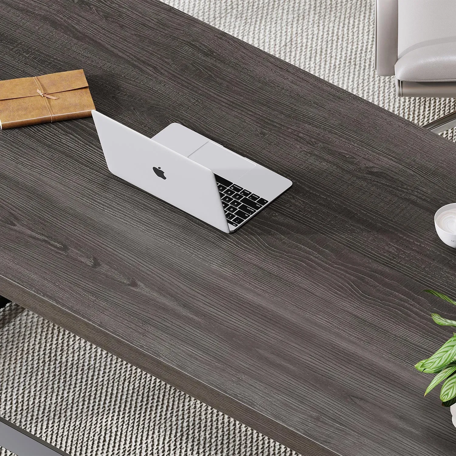 Yed kafa kafa kwamfuta tebur, Duhu oak 55 Inch_06