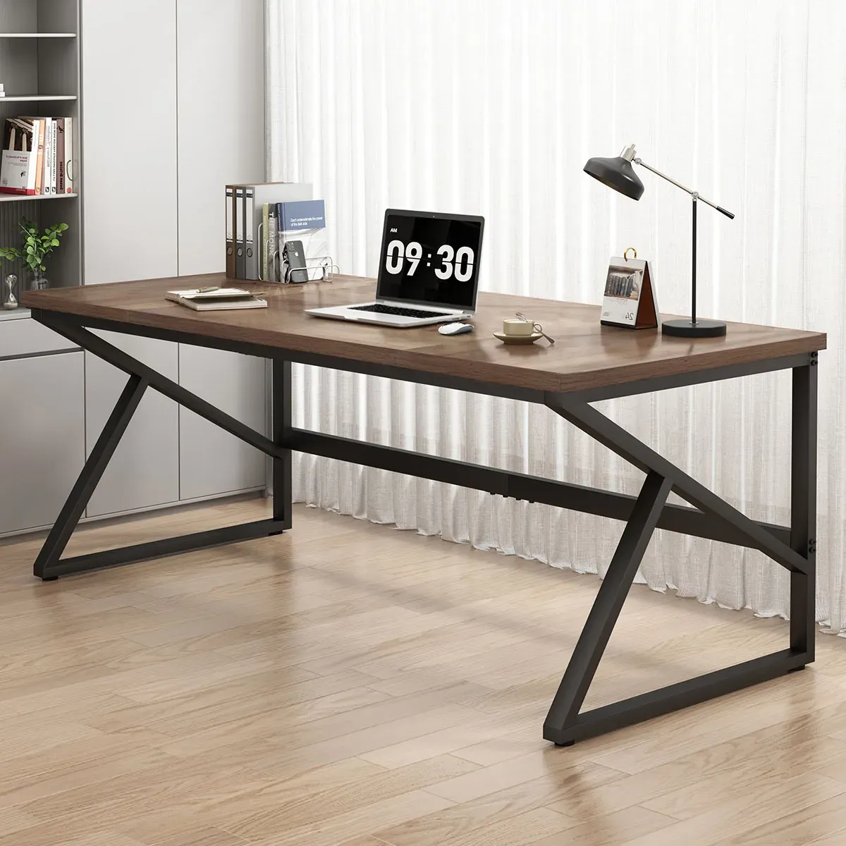 Hosszú számÃtógépes asztal, Rusztikus oak_12